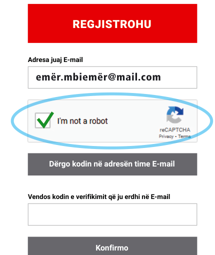reCAPTCHA – I'm not a robot